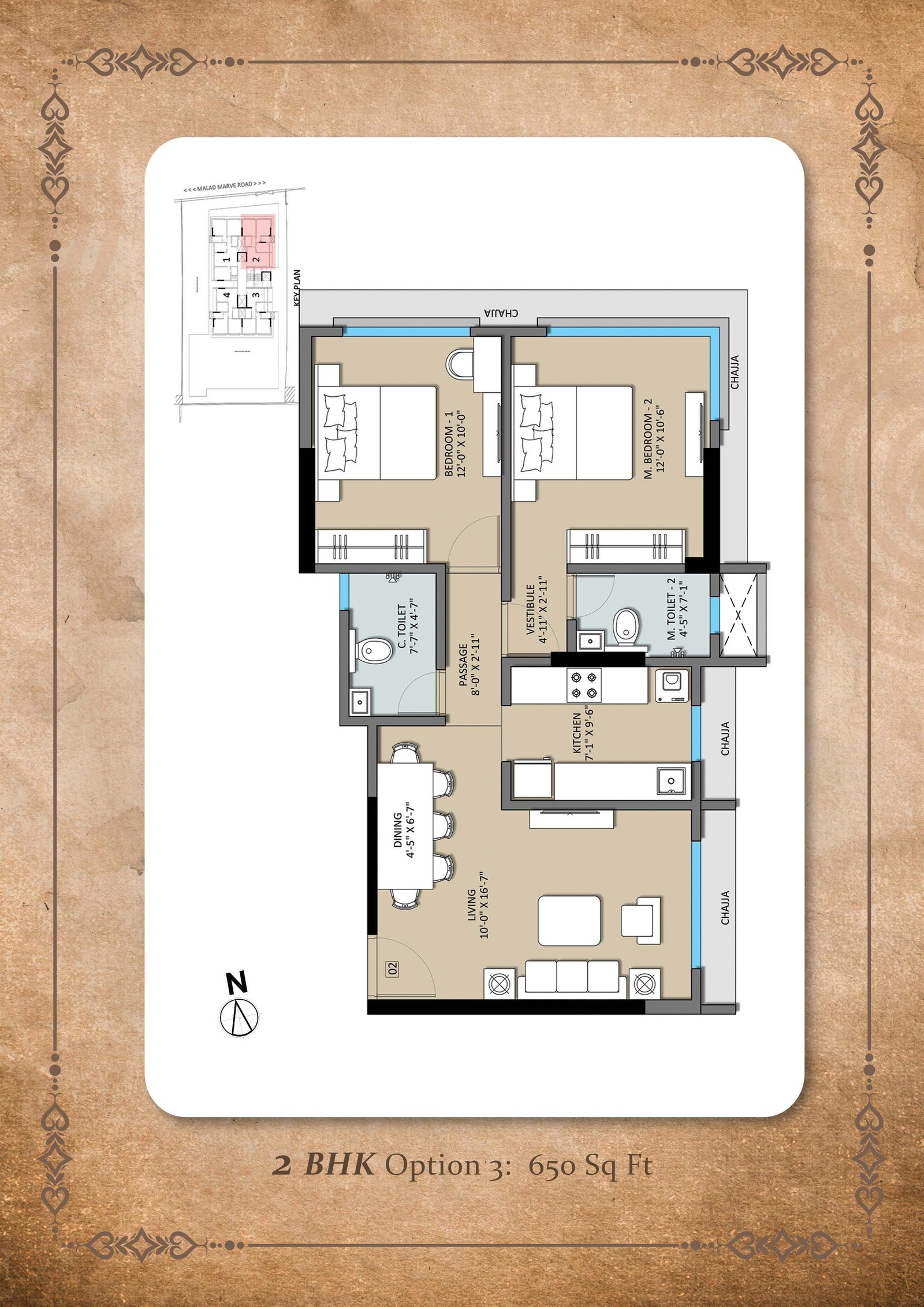 Spacious 2BHK near Malad